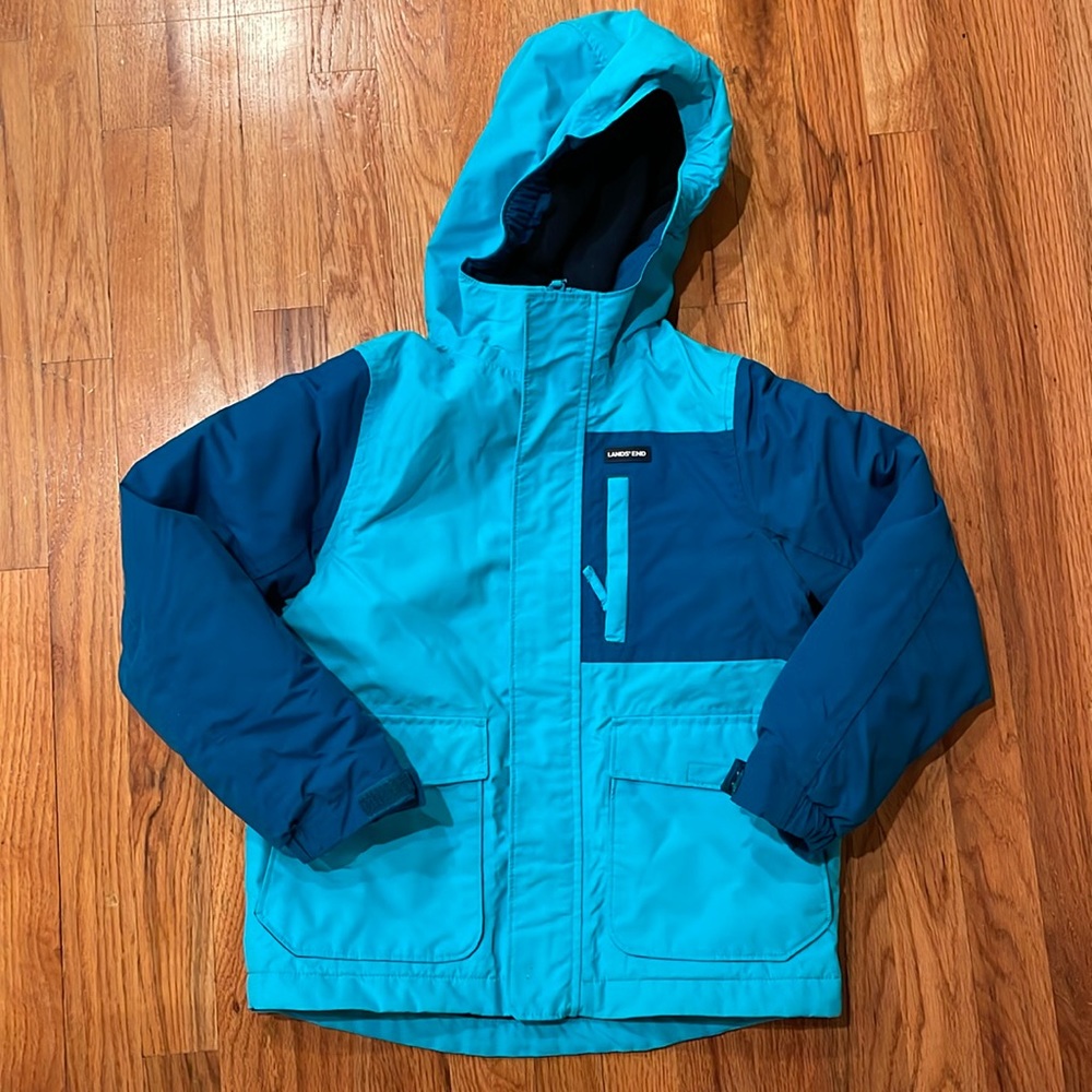 Kids Lands End Squall Winter Jacket Size M (8)